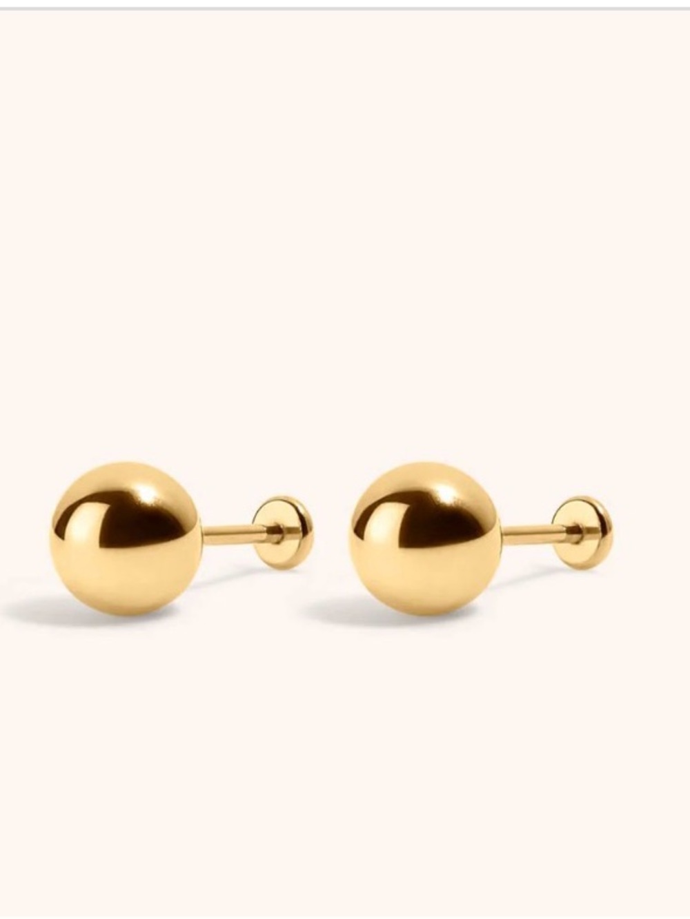 Maison Miru Titanium Sphere Nap Earrings, 6mm